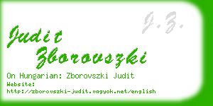 judit zborovszki business card